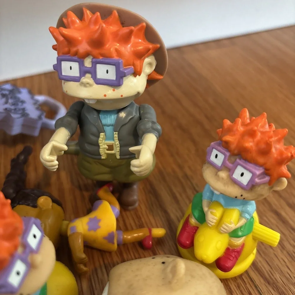 Vintage 90s Rugrats Small Mini Play‎ Toy Plush Doll Set Baby Babies Viacom Set